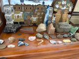 Assorted rocks, minerals, and wooden art pieces - thumbnail 1 of 3