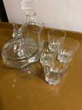 Glass decanter set with pedestal dish and tumblers - thumbnail 2 of 2