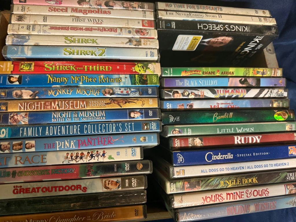 Wooden crate of DVD movie cases - image 4 of 4