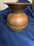 Vintage copper spittoon with flared top - thumbnail 1 of 2