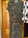 Dark printed shirt dress and pastel floral blazer with dress - thumbnail 2 of 5