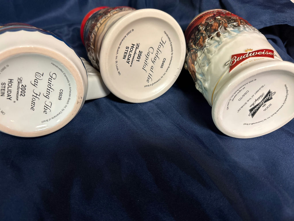 Budweiser Holiday Steins with Clydesdale Horses - image 2 of 2
