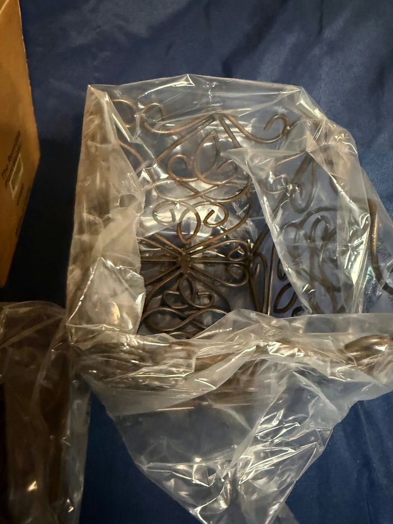 Wrought-iron scroll plant holder set - image 2 of 2