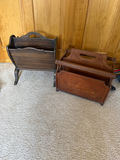 Two wooden magazine racks - thumbnail 1 of 4
