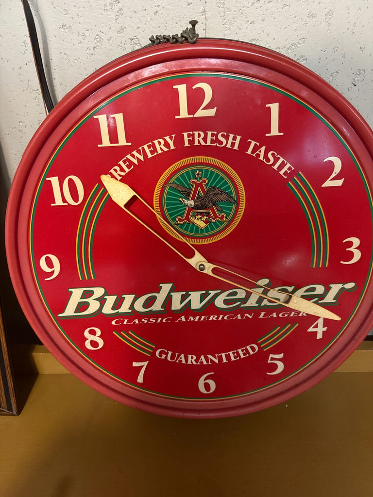 Budweiser Round Red Wall Clock - image 2 of 3