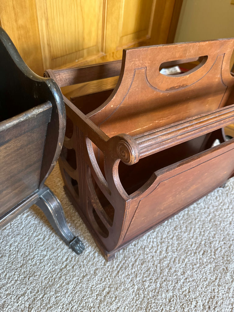 Two wooden magazine racks - image 4 of 4
