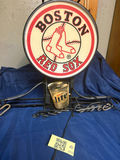 Boston Red Sox round light with Miller Lite can - thumbnail 1 of 4