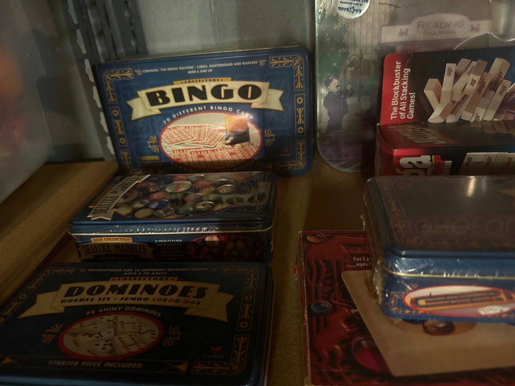 Assorted metal tin board games and game sets - image 3 of 3