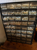 Multi-drawer hardware organizer with assorted fasteners - thumbnail 2 of 2