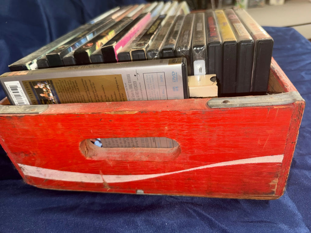 Red Coca-Cola crate with VHS tapes - image 4 of 4