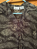 Dark printed shirt dress and pastel floral blazer with dress - thumbnail 4 of 5