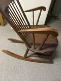 Wooden Windsor-style rocking chair - thumbnail 1 of 2