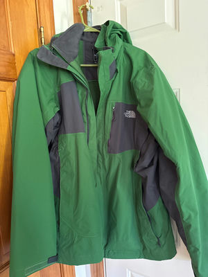 Green and gray The North Face HyVent jacket - Image 1 of 4