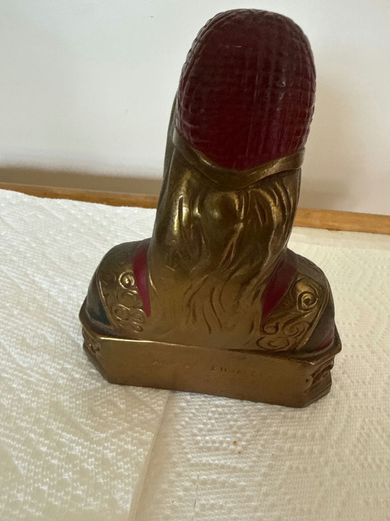 Bronze-toned bust sculpture bookend - image 2 of 3