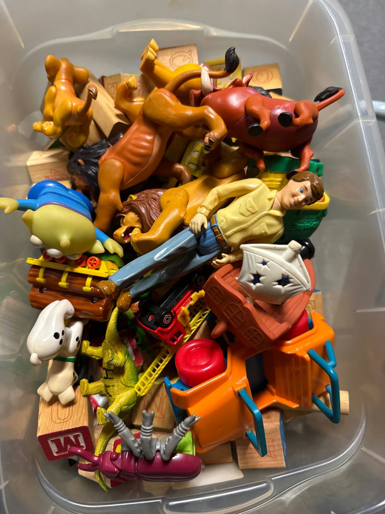 Assorted Wooden Blocks and Plastic Toys - image 2 of 2