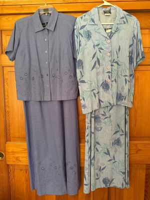 Two blue Southern Lady women's outfits - Image 1 of 3
