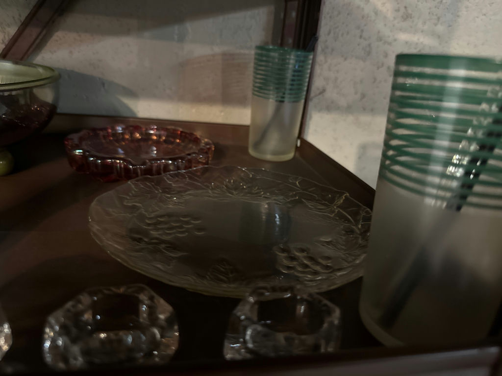 Assorted glassware including vases, bowls, and plates - image 3 of 4