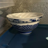 Blue-and-white ceramic bowls with colorful interiors - thumbnail 8 of 8
