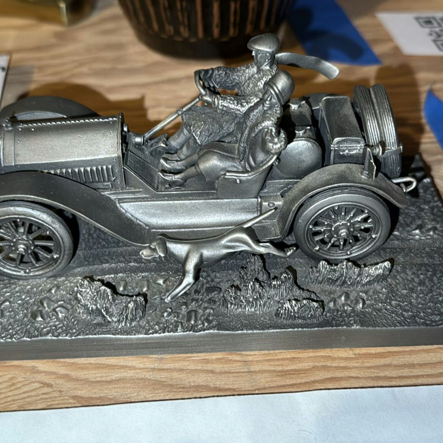 Vintage pewter automobile diorama figurines - image 5 of 5