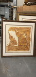 Vintage Thai temple rubbings on sepia - thumbnail 2 of 3