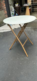 White Threshold Afton metal X-back chairs (4-pack) and white round folding table - thumbnail 4 of 5