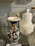 Floral-patterned ceramic vase, white teapot, and glass pitcher - thumbnail 1 of 3