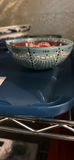 Blue-and-white ceramic bowls with colorful interiors - thumbnail 6 of 8