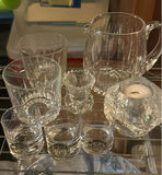Crystal glassware set including pitcher, tumblers, and shot glasses - thumbnail 2 of 5