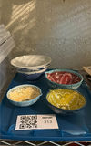 Blue-and-white ceramic bowls with colorful interiors - thumbnail 1 of 8