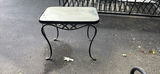 Outdoor metal patio chairs with glass-top table - thumbnail 4 of 4