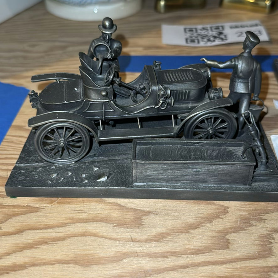 Vintage pewter automobile diorama figurines - image 2 of 5
