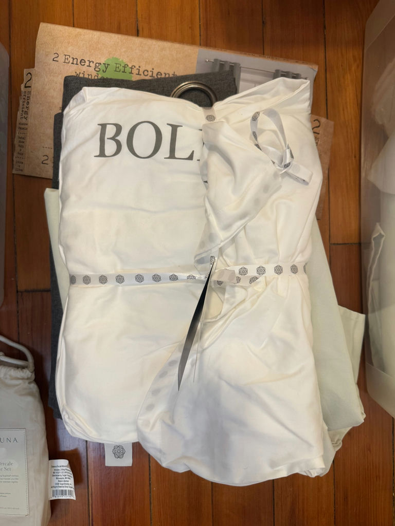 Window panels, Boll & Branch bedding textiles, and storage organizers - image 9 of 9