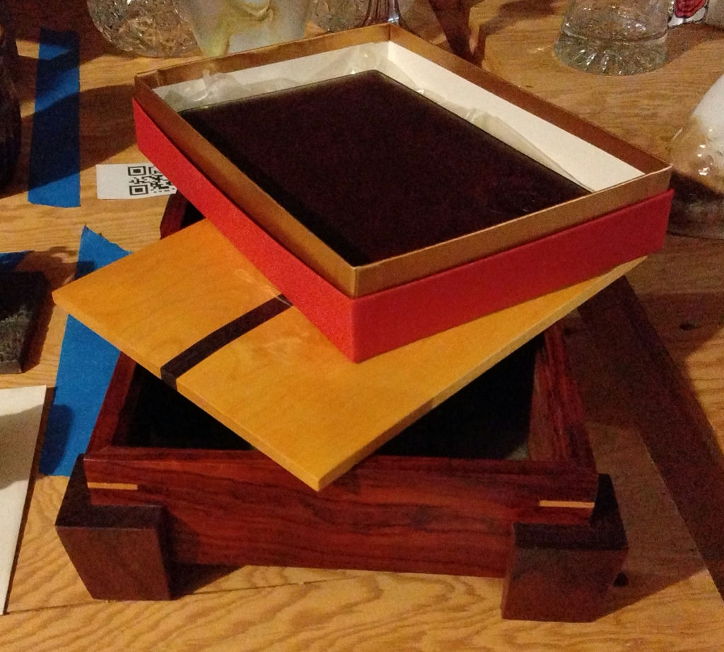 Bosca Leather Notebook and Wooden Valet Box - image 1 of 5