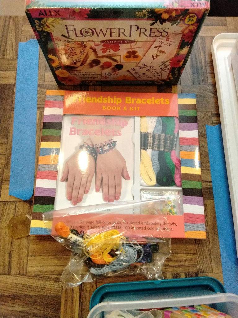 FlowerPress Activity Kit, Friendship Bracelets Kit, Crayola Metallic Crayons, and Bead Craft Set - image 2 of 3