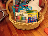 Basket of children's school supplies and Nemo - thumbnail 3 of 10