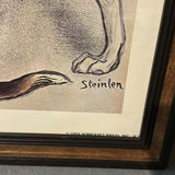 Framed Steinlen Dog Illustration Poster - thumbnail 2 of 2