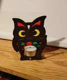 Decorative owl tealight holder with two painted candlesticks and small boxes - thumbnail 5 of 5