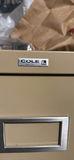 Cole beige metal seven-drawer filing cabinet with Key - thumbnail 2 of 3