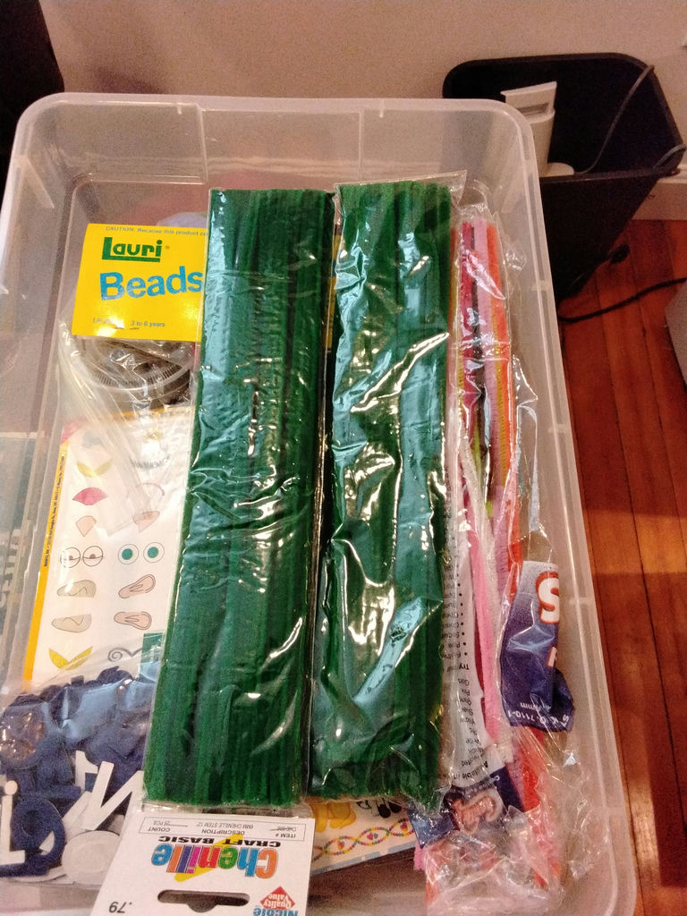 Assorted craft supplies including beads, foam shapes and stickers - image 2 of 4