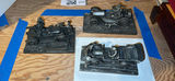 Collection of 3 pewter metal automobile figurines with drivers - thumbnail 1 of 7