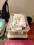 Assorted craft supplies including beads, foam shapes and stickers - thumbnail 1 of 4