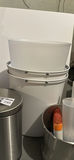 Assorted metal and plastic household trash cans and a cocoa tin - thumbnail 6 of 6