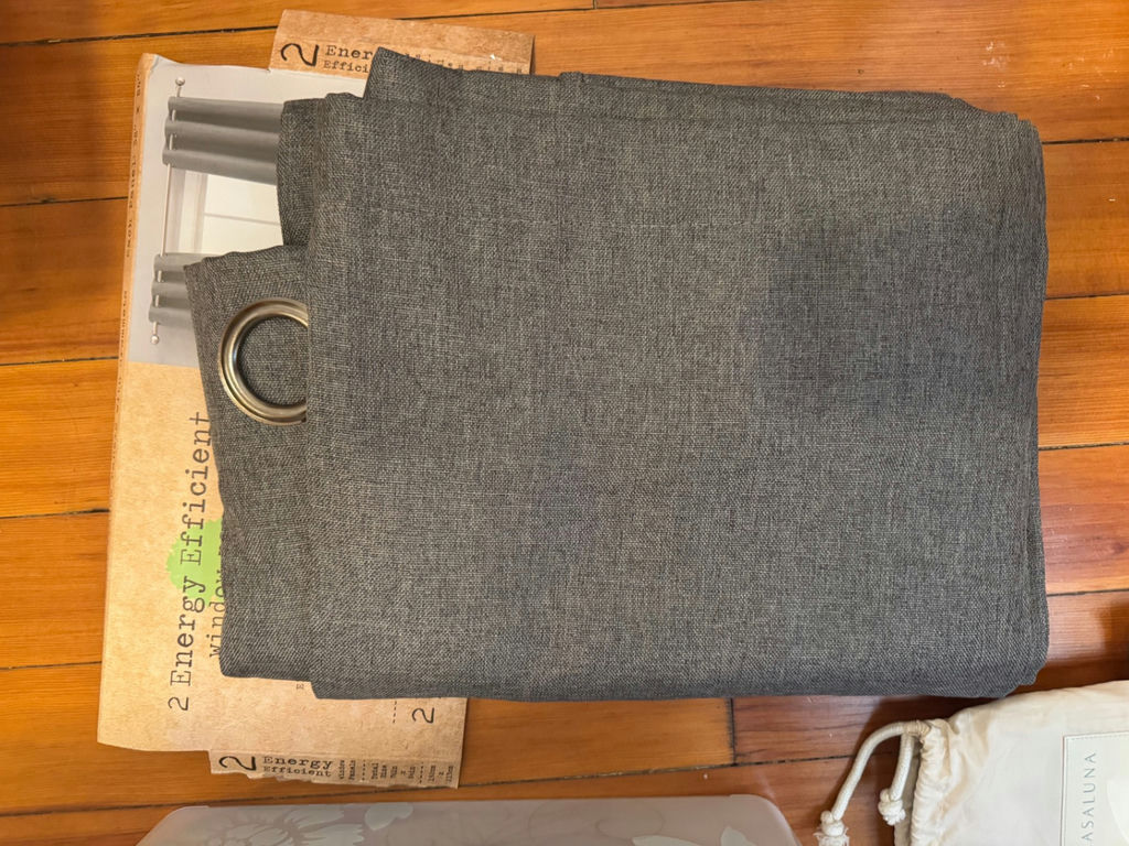 Window panels, Boll & Branch bedding textiles, and storage organizers - image 7 of 9