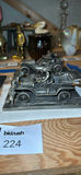 Collection of 3 pewter metal automobile figurines with drivers - thumbnail 2 of 7
