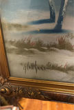 Framed winter landscape painting - thumbnail 3 of 5