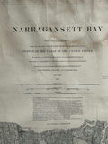Historic Nautical Chart Mounted on Linen of Narragansett Bay Rhode Island - thumbnail 4 of 6