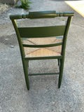 Hitchcock Green Stenciled Rush Armchair Signed - thumbnail 3 of 4
