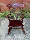 Antique Inlaid Mother of Pearl Rocker - thumbnail 1 of 4