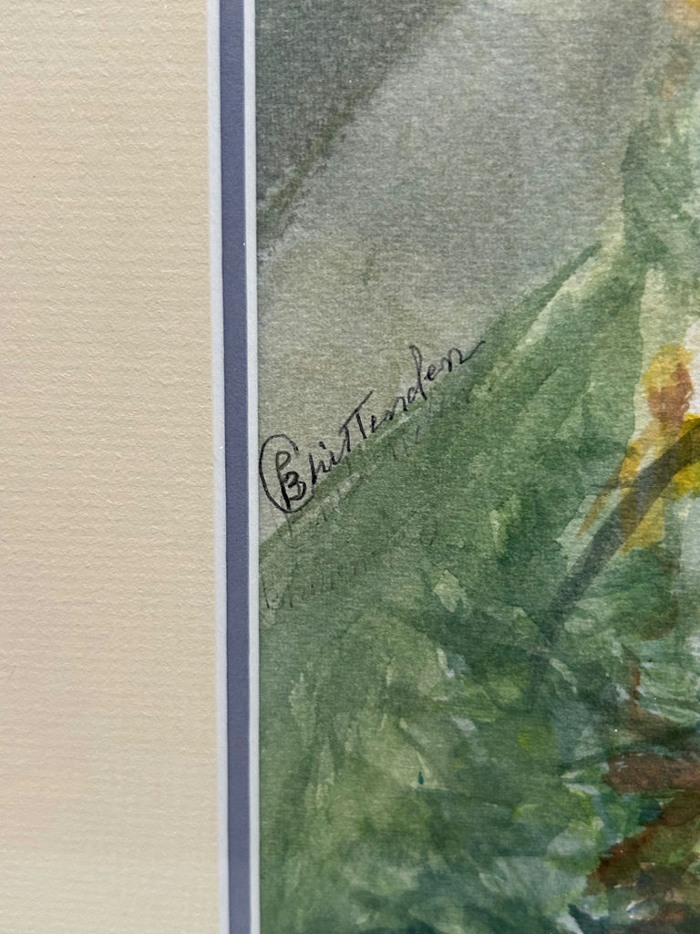 Signed Penny Chittenden Garden Landscape Watercolor  - image 3 of 4