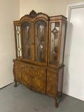 Burlwood Carved Hutch China Cabinet - thumbnail 6 of 8